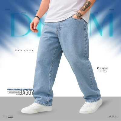 4 POCKET DENIM JEANS-[PREMIUM LIGHT BLUE]