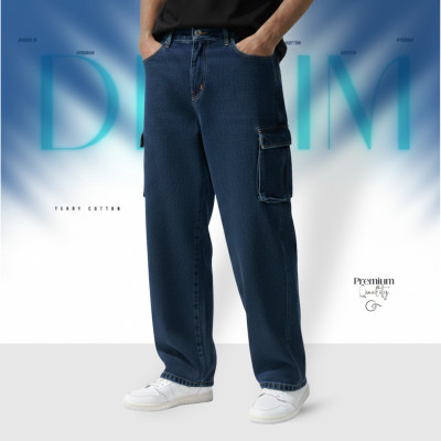 6 POCKET DENIM JEANS-[PREMIUM deep blue]