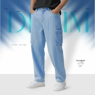 6 POCKET DENIM JEANS-[PREMIUM LIGHT BLUE]