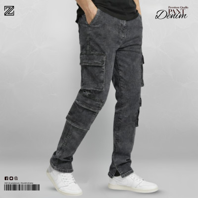 Urban Low Cut Cargo Denim-Acid Wash