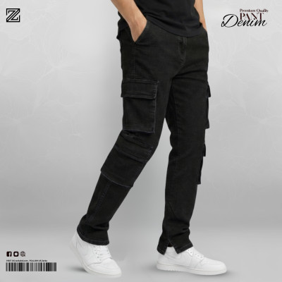 Urban Low Cut Cargo Denim-Black