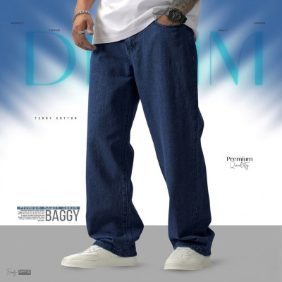 4 POCKET DENIM JEANS-[PREMIUM DEEP BLUE]