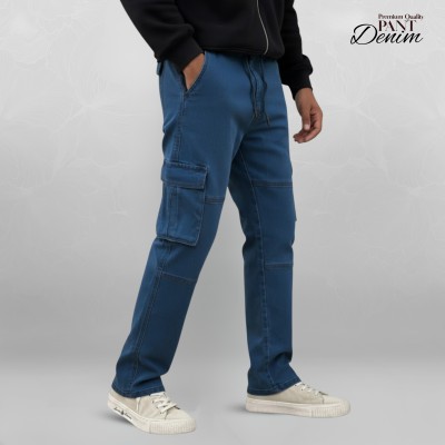 6 Pocket  Cargo Denim-Deep Blue