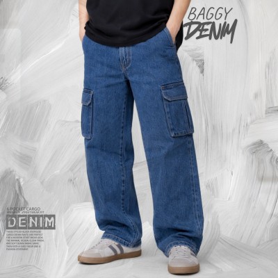 6 POCKET DENIM JEANS-[PREMIUM deep blue]