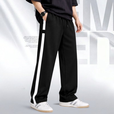 PREMIUM COTTON BAGGY TROUSER-[BLACK BAR]