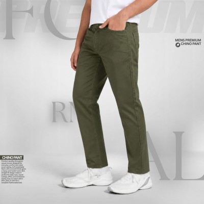 Mens Premium Chino Pant-Green Olive