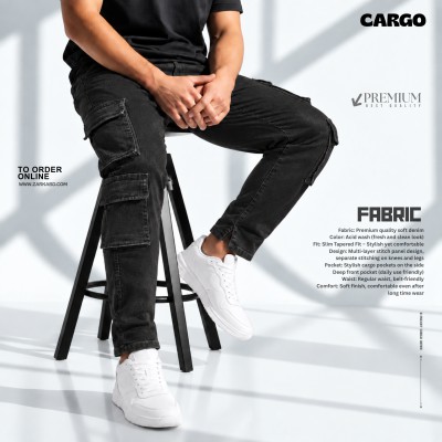 Urban Low Cut Cargo Denim-Black